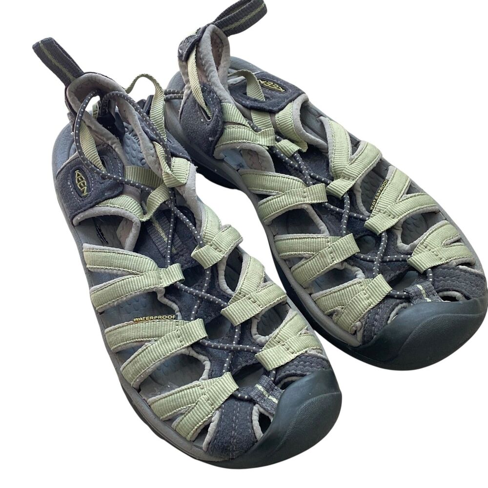 Keen Newport H2 Shoes Womens 7.5 Gray Green Waterproof Hiking Sandals Outdoor